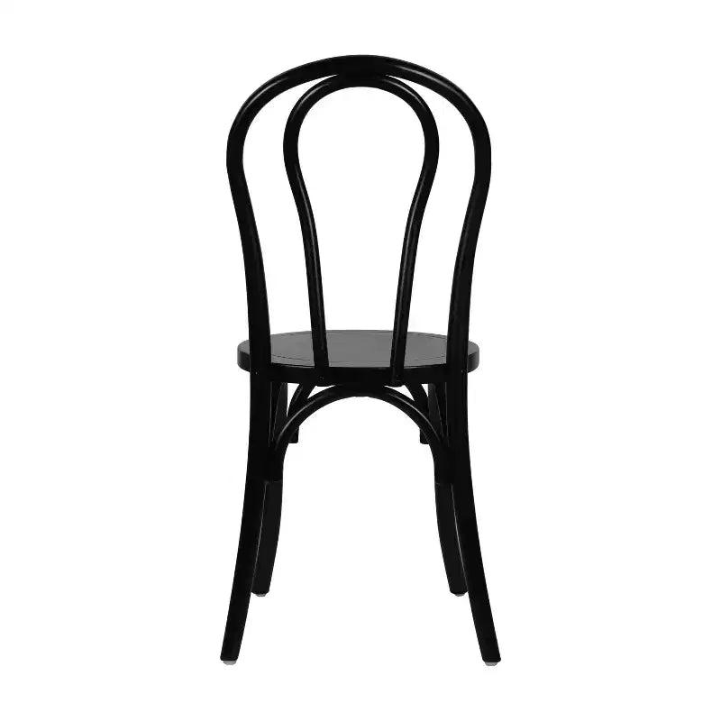 Flash Furniture Betsy Chaise de salle à manger empilable en bois massif de style Thonet de qualité commerciale – Lot de 2