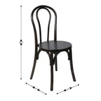 Flash Furniture Betsy Chaise de salle à manger empilable en bois massif de style Thonet de qualité commerciale – Lot de 2