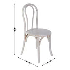 Flash Furniture Betsy Chaise de salle à manger empilable en bois massif de style Thonet de qualité commerciale – Lot de 2