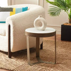 Table d'appoint ronde Triss - ACC4617A - Marbre blanc/Laiton antique - Safavieh