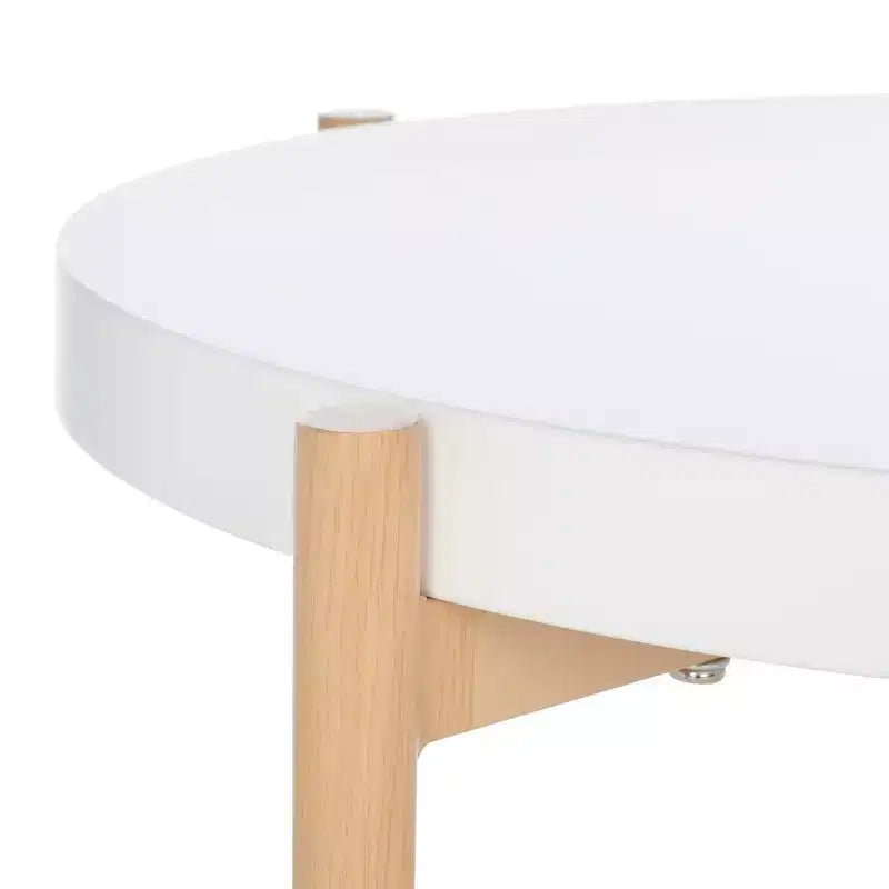 Table d'appoint Solara - ACC5801A - Blanc/Naturel - Safavieh
