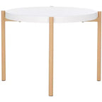 Table d'appoint Solara - ACC5801A - Blanc/Naturel - Safavieh