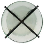 Table d'appoint en verre Noham - ACC5502A - Clair/Noir - Safavieh
