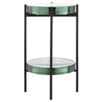 Table d'appoint en verre Noham - ACC5502A - Clair/Noir - Safavieh