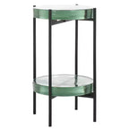 Table d'appoint en verre Noham - ACC5502A - Clair/Noir - Safavieh