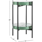 Table d'appoint en verre Noham - ACC5502A - Clair/Noir - Safavieh