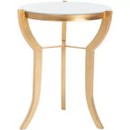 Ormond Accent Table - FOX2530A - Gold/White - Safavieh Couture