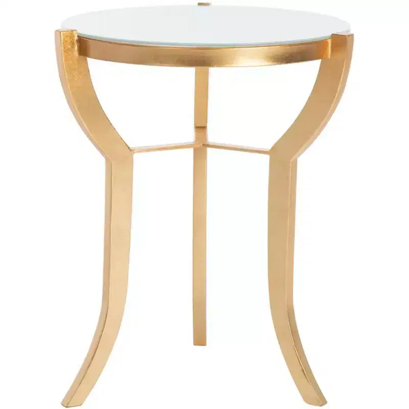 Ormond Accent Table - FOX2530A - Gold/White - Safavieh Couture