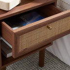 Table de chevet Silvanna - NST9601A - Noyer/Naturel - Safavieh