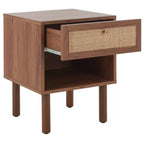Table de chevet Silvanna - NST9601A - Noyer/Naturel - Safavieh