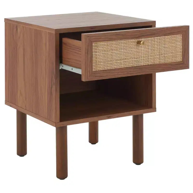 Table de chevet Silvanna - NST9601A - Noyer/Naturel - Safavieh