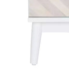 Table de chevet Tay à 2 tiroirs avec motif - NST5011 - Blanc délavé - Safavieh