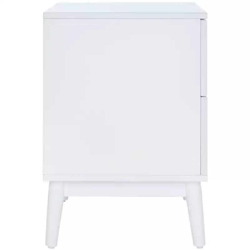 Table de chevet Tay à 2 tiroirs avec motif - NST5011 - Blanc délavé - Safavieh