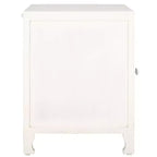 Table de chevet Raura 2 étagères 1 porte - NST5303 - Blanc patiné - Safavieh