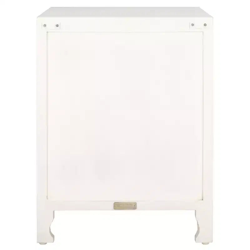 Table de chevet Raura 2 étagères 1 porte - NST5303 - Blanc patiné - Safavieh