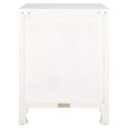 Table de chevet Raura 2 étagères 1 porte - NST5303 - Blanc patiné - Safavieh