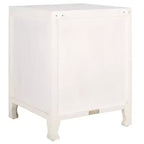 Table de chevet Raura 2 étagères 1 porte - NST5303 - Blanc patiné - Safavieh