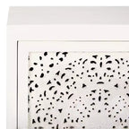 Table de chevet Raura 2 étagères 1 porte - NST5303 - Blanc patiné - Safavieh