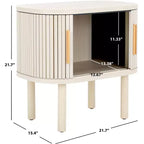 Table de chevet Tealla 2 portes tambour - NST9610 - Safavieh