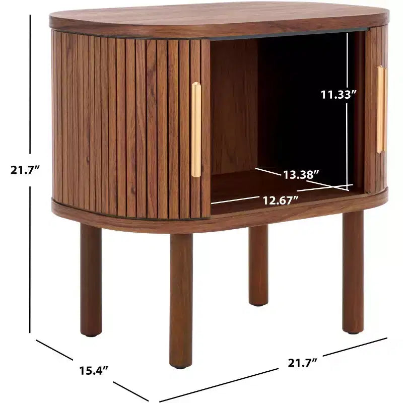 Table de chevet Tealla 2 portes tambour - NST9610 - Safavieh
