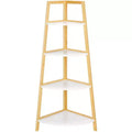 Rainier 4 Tier Corner Shelf - STG1910 - White/Natural - Safavieh