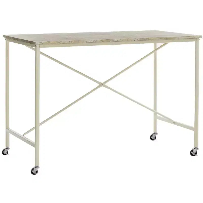 Bureau roulant Callie - DSK2204 - Marron rustique/Crème - Safavieh