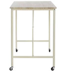 Bureau roulant Callie - DSK2204 - Marron rustique/Crème - Safavieh