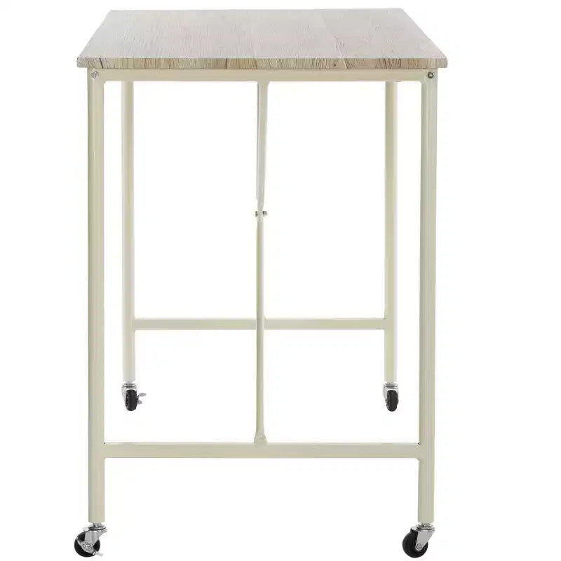 Bureau roulant Callie - DSK2204 - Marron rustique/Crème - Safavieh