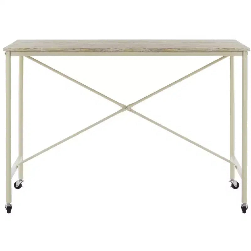 Bureau roulant Callie - DSK2204 - Marron rustique/Crème - Safavieh