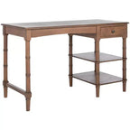 Bureau Safavieh Henric 1 tiroir, 2 étagères - DSK5712 - Marron