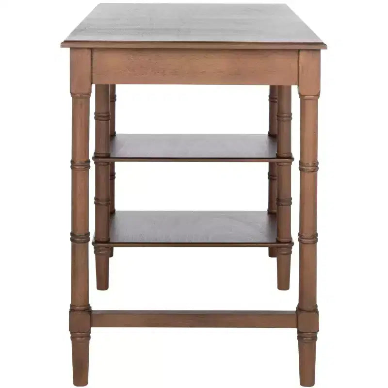 Bureau Safavieh Henric 1 tiroir, 2 étagères - DSK5712 - Marron