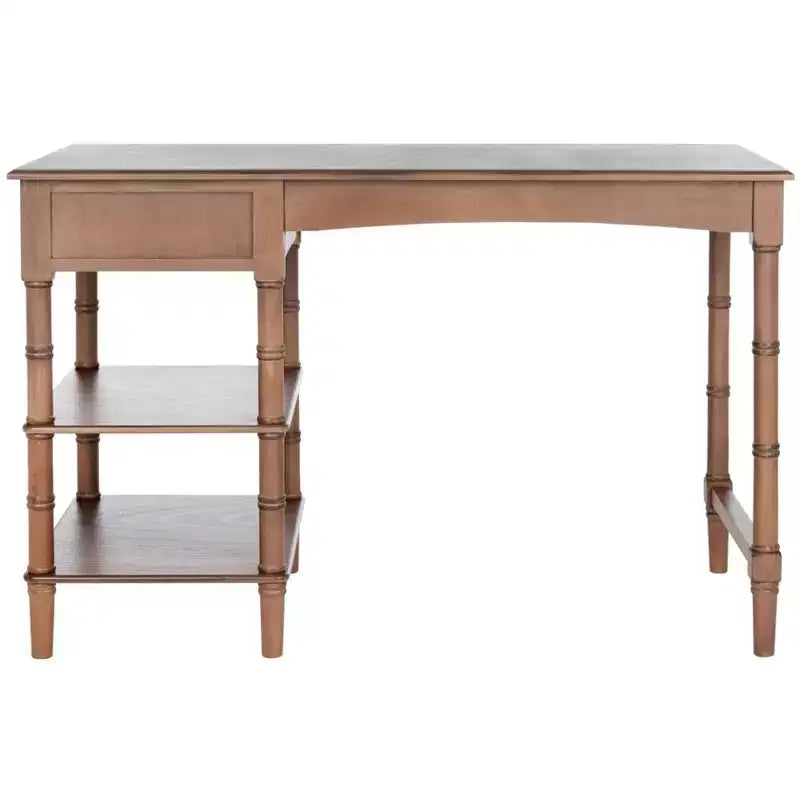 Bureau Safavieh Henric 1 tiroir, 2 étagères - DSK5712 - Marron