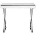 Gordon Desk - FOX2217 - White/Chrome - Safavieh Couture