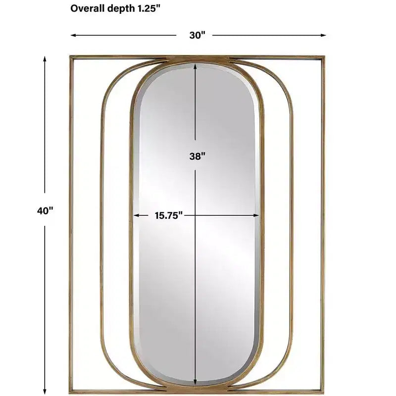Miroir ovale contemporain Uttermost Replicate