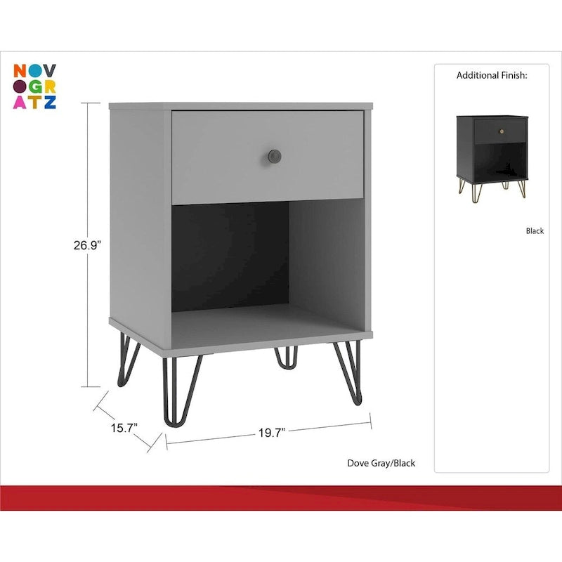 Table de chevet noire