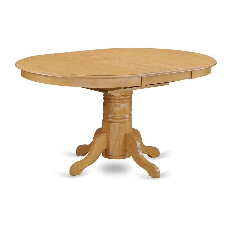 Table de cuisine ovale et 4 chaises de salle à manger, 42x60 pouces, chêne