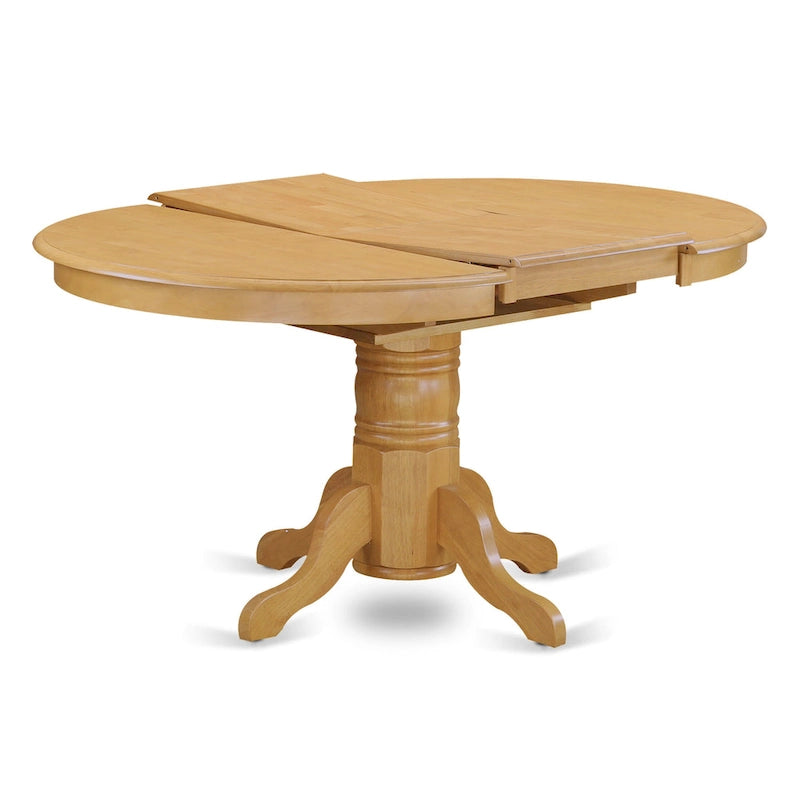 Table de cuisine ovale et 4 chaises de salle à manger, 42x60 pouces, chêne