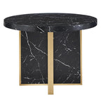 Table à manger ronde en faux marbre de 43 po de largeur