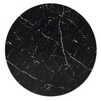 Table à manger ronde en faux marbre de 43 po de largeur