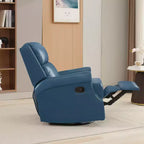 Hyleory Fauteuil à bascule inclinable pivotant 33.03'', en cuir, avec repose-pieds, pour salon, chambre à coucher, dossier haut ergonomique