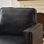 Fauteuil pivotant Hyleory Swivel Barrel, fauteuils d'appoint modernes en cuir de 31,9 po de largeur, fauteuils club pivotants à 360 degrés pour salon (lot de 2)