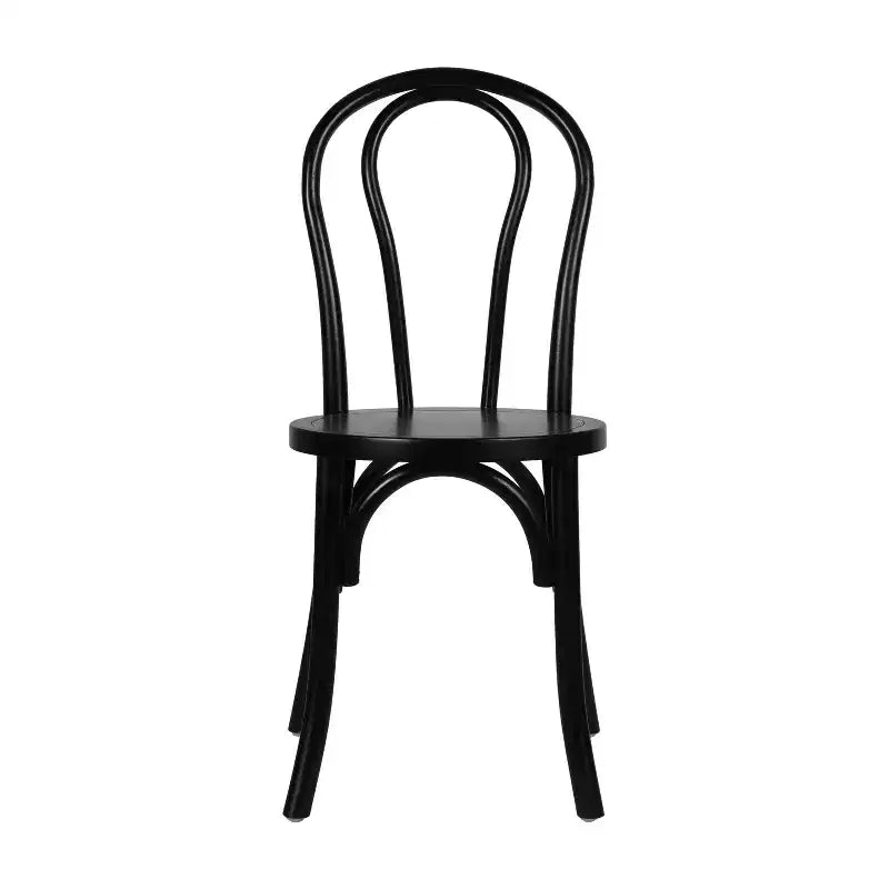 Chaise de salle à manger Merrick Lane en bois massif style Thonet, empilable, avec finition élégante