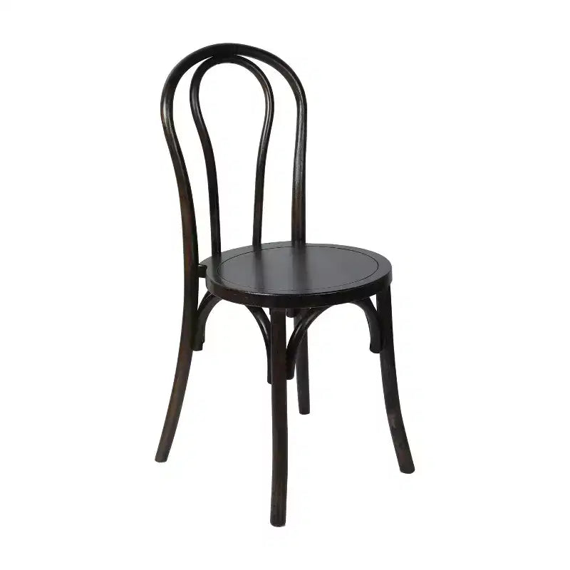 Chaise de salle à manger Merrick Lane en bois massif style Thonet, empilable, avec finition élégante