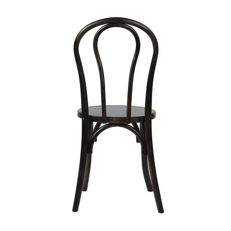 Chaise de salle à manger Merrick Lane en bois massif style Thonet, empilable, avec finition élégante