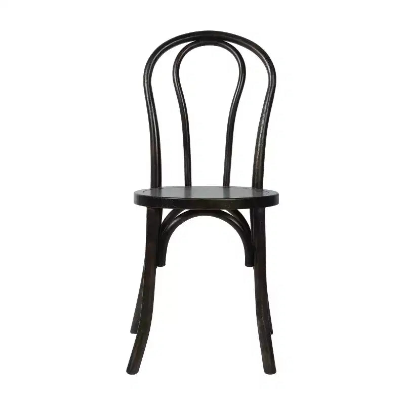 Chaise de salle à manger Merrick Lane en bois massif style Thonet, empilable, avec finition élégante