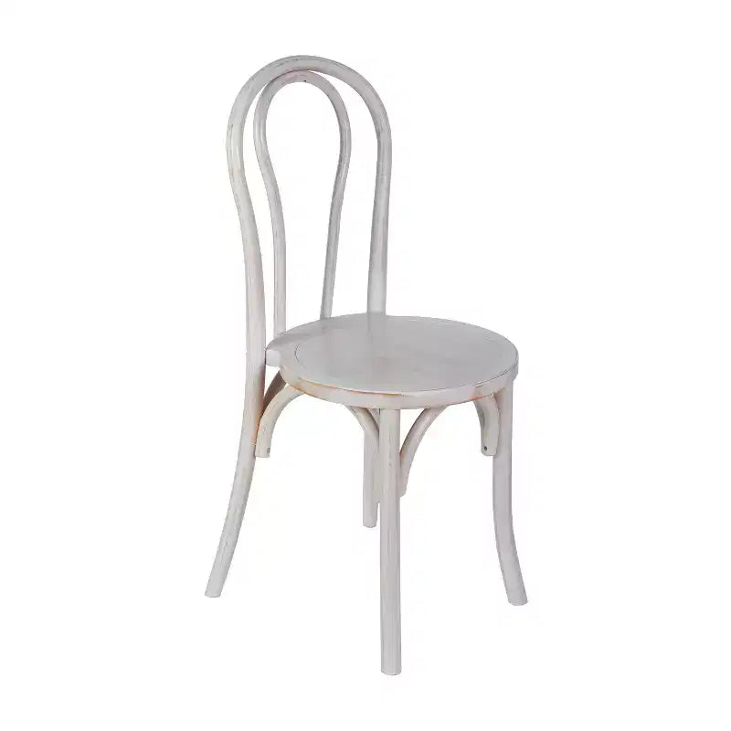 Chaise de salle à manger Merrick Lane en bois massif style Thonet, empilable, avec finition élégante