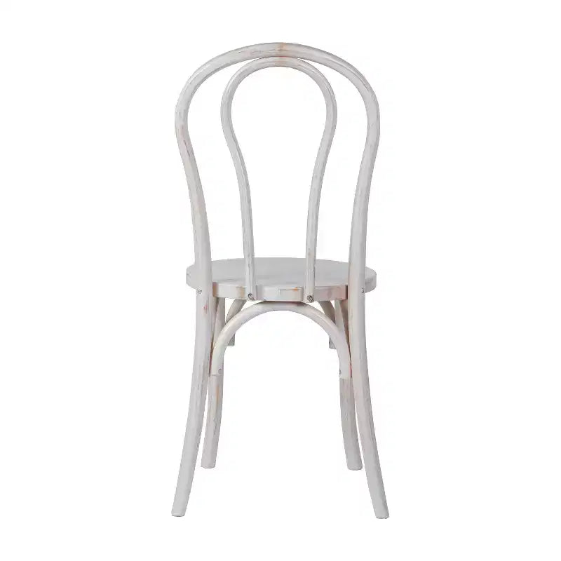 Chaise de salle à manger Merrick Lane en bois massif style Thonet, empilable, avec finition élégante