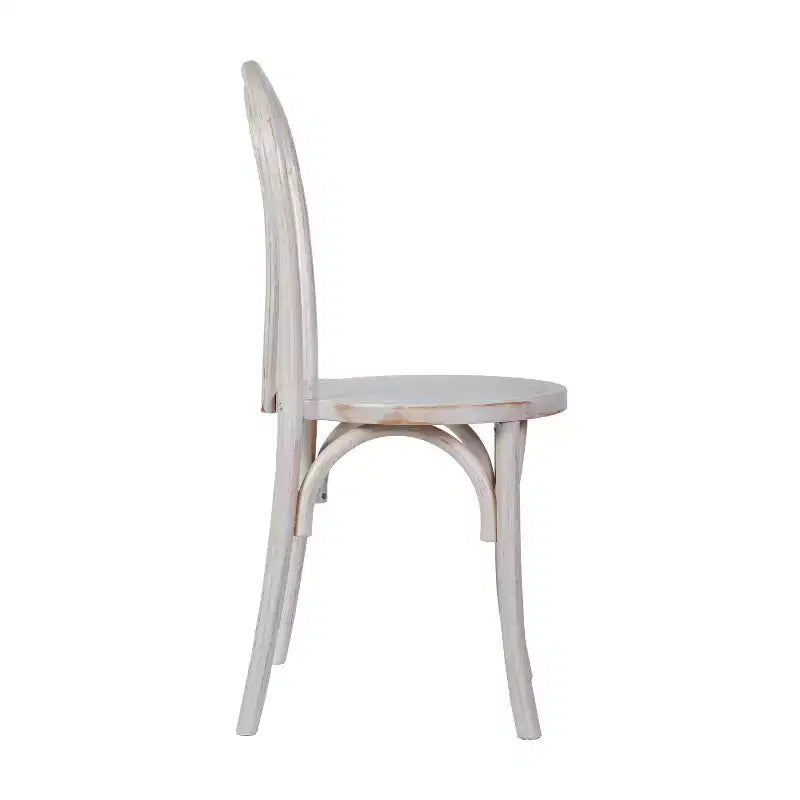 Chaise de salle à manger Merrick Lane en bois massif style Thonet, empilable, avec finition élégante