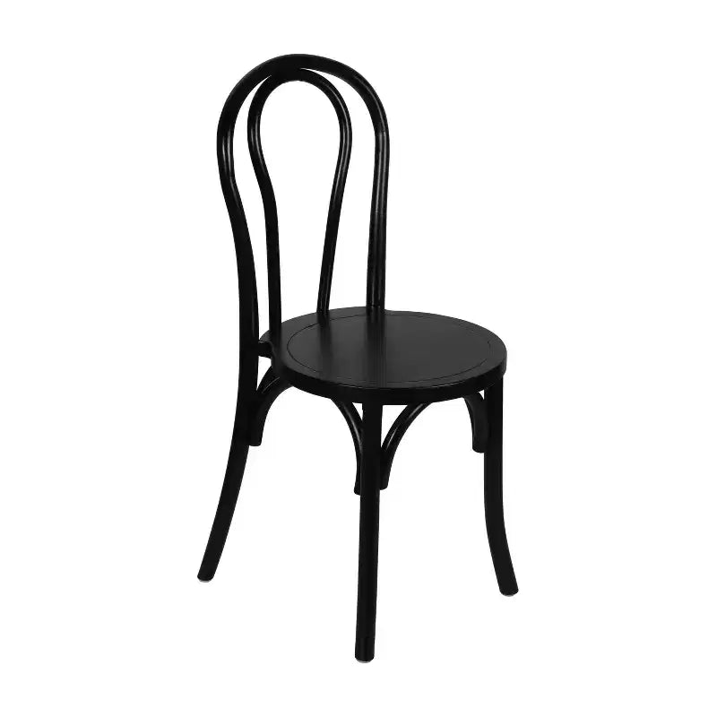 Chaise de salle à manger Merrick Lane en bois massif style Thonet, empilable, avec finition élégante