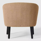WestinTrends Alexandria Fauteuil d'appoint rembourré en fausse fourrure à dossier incurvé de style Mid-Century Moderne, 73,7 cm de large